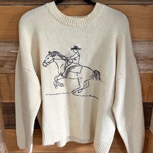 Cowboy Embroidered Sweater